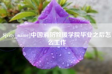 内江中国消防救援学院毕业之后怎么工作