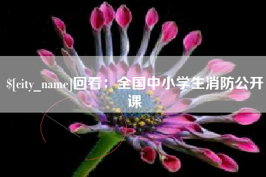 内江回看：全国中小学生消防公开课