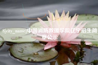 内江中国消防救援学院辽宁招生简章公示