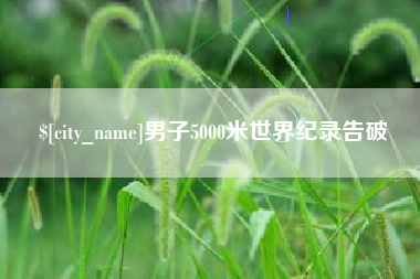 内江男子5000米世界纪录告破