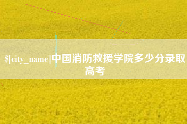 内江中国消防救援学院多少分录取高考