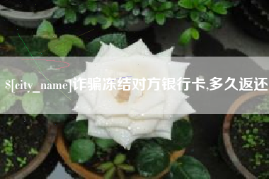内江诈骗冻结对方银行卡,多久返还