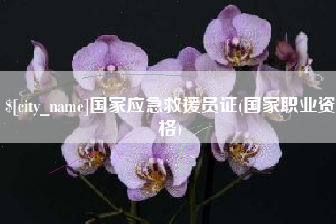 内江国家应急救援员证(国家职业资格)