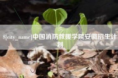 内江中国消防救援学院安徽招生计划