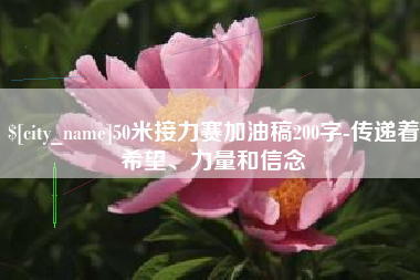 内江50米接力赛加油稿200字-传递着希望、力量和信念