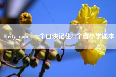 内江一个口诀记住34个省小学课本