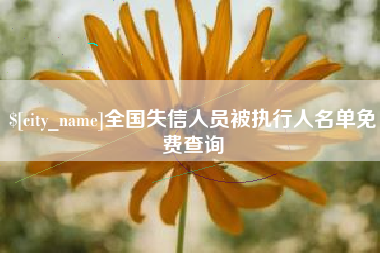 内江全国失信人员被执行人名单免费查询