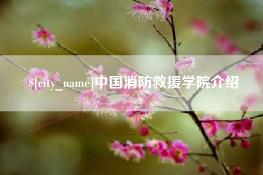 内江中国消防救援学院介绍