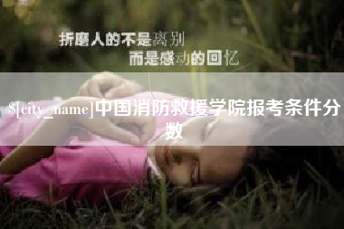 内江中国消防救援学院报考条件分数