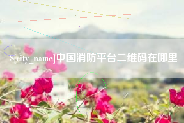 内江中国消防平台二维码在哪里