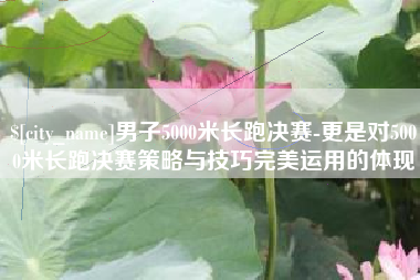 内江男子5000米长跑决赛-更是对5000米长跑决赛策略与技巧完美运用的体现