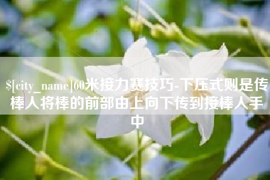 内江60米接力赛技巧-下压式则是传棒人将棒的前部由上向下传到接棒人手中
