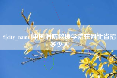 内江中国消防救援学院在河北省招多少人
