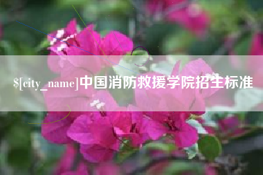 内江中国消防救援学院招生标准