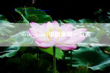 内江中国金牌一览表
