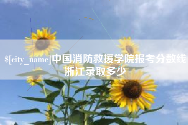 内江中国消防救援学院报考分数线浙江录取多少