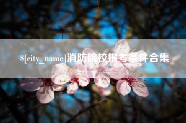 内江消防院校报考条件合集
